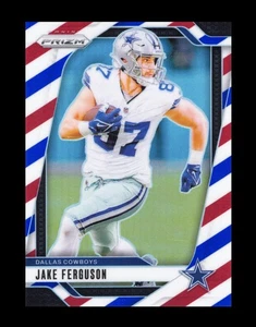 2024 Panini Prizm Prizms Red White and Blue #76 Jake Ferguson Cowboys - Bild 1 von 3