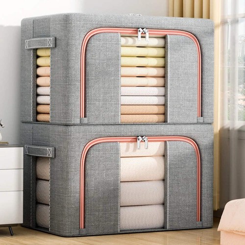 Folding Storage Box Organiser Large Capacity Clothing & Quilt Boxes ...