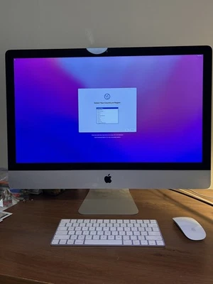 Apple 27" iMac 2015 Retina 5k i5 3.2GHz 8GB RAM 1TB AMD Radeon R9 M390 - Image 1 of 3