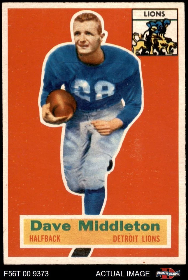 1956 Topps #68 Dave Middleton Lions RC Auburn 7 - NM - Image 1 of 1