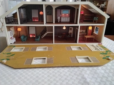 Lot 1970's Vintage Lundby Stockholm Dollhouse, Transformer,  Lights, Many Issues - Image 1 of 4
