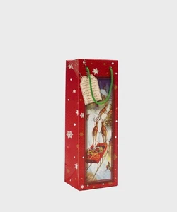 Kartos Geschenktüte Christmas Night rot 12x35x10 cm 10940100 - Bild 1 von 1