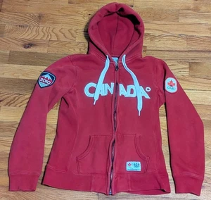 Hudson Bay Canada Olympic 2010 Hoodie - Women's XS - Red Zipper Vancouver Patch - Picture 1 of 20