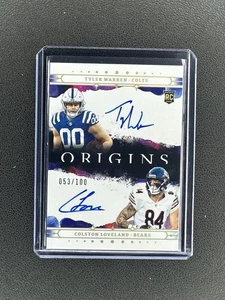 2025 Panini Origins Tyler Warren Colston Loveland /100 Dual Rookie On Card Auto - Picture 1 of 2