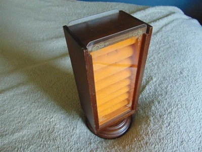 Vintage Rotating Jewelry Ring Necklace Display Stand/Case, Damaged, Advertising? - Image 1 of 4