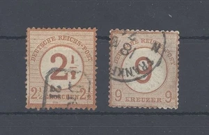 Dt. Reich Michel Nummer 29-30, Freimarken 1874 gestempelt (6034) - Bild 1 von 1