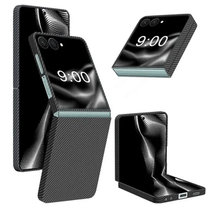Genuine Aramid Fiber Case For Samsung Galaxy Z Flip 7 Carbon Fiber Pattern - Picture 1 of 10