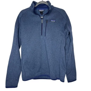 Patagonia Mens Better Weather Sweater Sz Small Navy 1/4 Zip Preppy  Outdoor - Picture 1 of 7