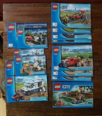 Lego City Police Instruction Manual Only Lot of 14.  60048 60049 60066 60042 - Image 1 of 4