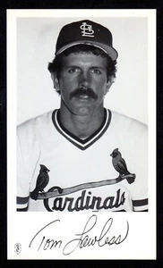 1985 Tom Lawless CARDINALS UNSIGNED 3-1/4 x 5-1/2 ORIGINAL B&W PHOTO CARD #4 - Picture 1 of 1
