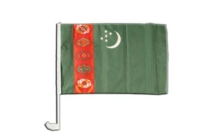 Turkmenistan Autofahne Autoflagge Fahnen Auto Flaggen 30x40cm - Bild 1 von 1