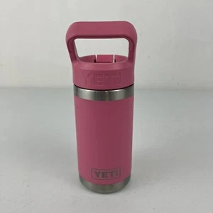 YETI Rambler Jr. 12 oz. Kid's Harbor Pink Stainless BPA Free Bottle w/Straw Cap - Picture 1 of 6
