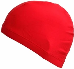 Lycra Nylon Fabric Cloth CHILDREN (10+) TEENAGER RED Swim Cap Swimming Training - Picture 1 of 1