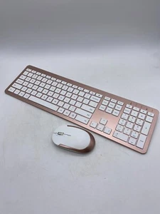 Seenda Full/Slim Wireless Keyboard SK38 Pink&White w/ Mouse & Dongle - Picture 1 of 11