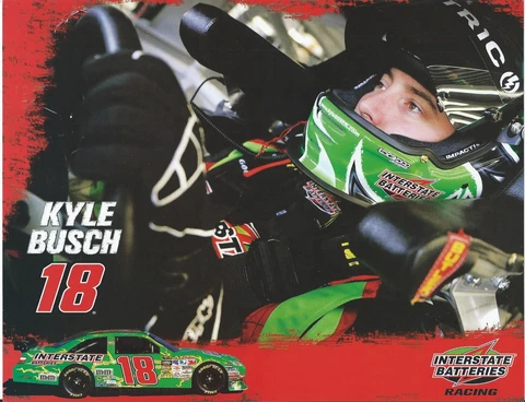 2010 KYLE BUSCH #18 INTERSTATE BATTERIES "SPRINT CUP" POSTCARD!! Cover