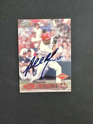 Tarjeta del Pacífico 1999 firmada por Plácido Polanco #361 St Louis Cardinals Marlins Foto 1 de 2