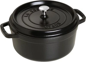 STAUB Cast Iron Dutch Oven 4-qt Round Cocotte Made in France Matte Black NEW πβ
- Picture 1 of 6