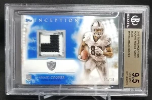 2015 Topps Inception Rookie Relics Patch Blue 1/10 AMARI COOPER *Ebay 1/1 RC* - Picture 1 of 5