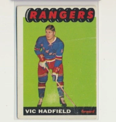 1965-66 Topps Hockey 27 Vic Hadfield New York Rangers - Image 1 of 2