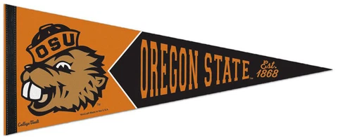 Oregon State Beavers Retro-1950s-Style NCAA Premium Felt Collector's PENNANT Cover