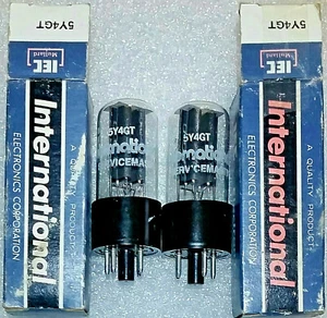 Matched Pair 5Y4GT IEC NOS NIB same code Vacuum Tubes - Triplett 3444 tested New - Picture 1 of 4