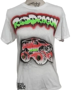 Monster Truck Airbrushed Kids T shirt 9 - 10 Years - Picture 1 of 5