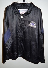 VTG Colorado Rockies MLB Logo Athletic Embroidered Jacket Coat Size XL