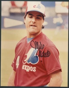 Foto firmada/autografiada por Mike Aldrete Expos 8x10 PASS 120526 - Imagen 1 de 1