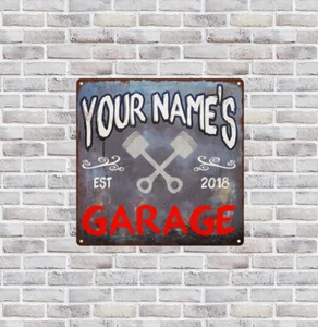 Your name Custom Garage Date Year EST Rust Man Cave Shop 12x12 Metal Sign SS181 - Picture 1 of 1