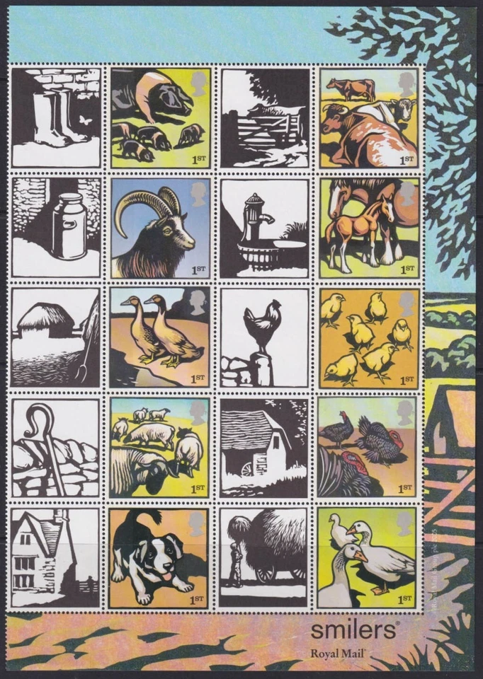 F-EX54033 UK ENGLAND MNH 2005 DOMESTICS ANIMALS GOAT HORSE COW PIG CHICKEN. - Image 1 of 1