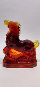 Boyd Art Glass Joey the Horse In Flame # 8 Made 12-11-1980  GLOWS - Picture 1 of 10