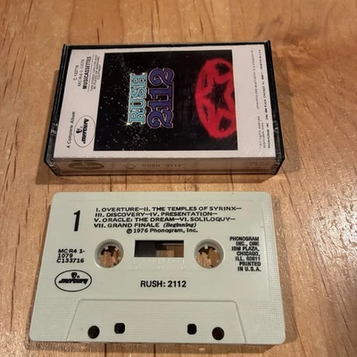 Rush ‎ 2112 CASSETTE TAPE 1st US issue RCA alex lifeson geddy lee neil peart - Image 1 of 4