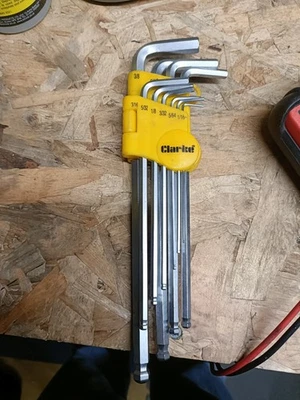Clarke  10-Pce A/F Hex Key Set ball end - Image 1 of 3
