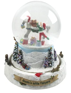 Breyer Snow Musical Globe 2005 Santa’s Little Helpers 3rd in Series W/Box Video - Picture 1 of 19