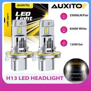 AUXITO 2X H13 9008 LED Headlight Bulbs High Low Beam Bright White CANBUS 33000LM - Picture 1 of 12