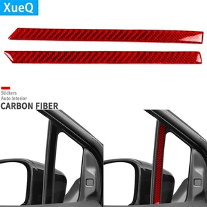 Red Carbon Fiber Interior Side A-pillar Trim Strips For Honda Odyssey 2018-2025 - Picture 1 of 17