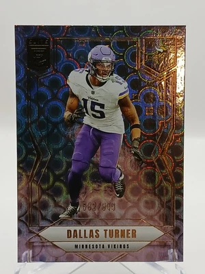 2025 Panini Donruss Elite Football #26 Dallas Turner Lavender Pyramids /649 - Image 1 of 3