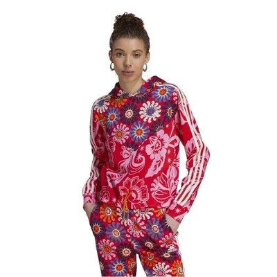 Adidas X Farm Rio Sudadera con Capucha Mujer Rojo Vivo Rosa Naranja Floral Pullover Top 2XL Foto 1 de 4