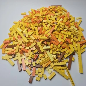 Lego 1 kg gelb & orange Steine Konvolut Lot 1x breite Bausteine 1x2 1x4 1x6+ - Bild 1 von 7