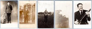 LOT/5 RPPC MEN EARLY 1900's HANDSOME DAPPER DUDES CONDITION VARIES POSTCARD #12 - Picture 1 of 7