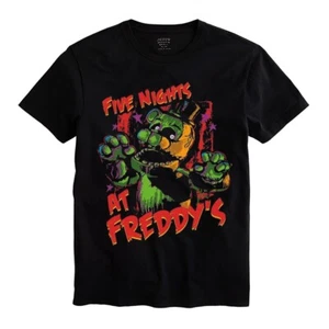 T-shirt Five Nights At Freddy's Men Unisex Black Shirt Size S-5XL - Picture 1 of 5