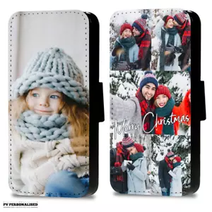 Personalisierte Abdeckung maßgeschneidertes Foto Flip/Geldbörse Handyhülle für iPhone 11 12 Pro Max - Bild 1 von 15