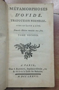 1777 Métamorphoses d'Ovide, Traduction Nouvelle, Avec Le Latin à coté. (Tome 2) - Picture 1 of 4