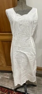 Vintage Cream Nightgown Slip Embroidery Victorian - Picture 1 of 9