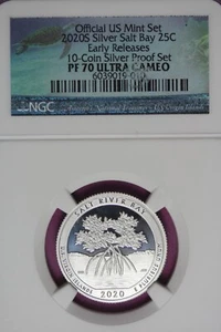 2020 S NGC PF70 ULTRA CAMEO SALT BAY WASHINGTON SILVER QUARTER #B43964 - Picture 1 of 2