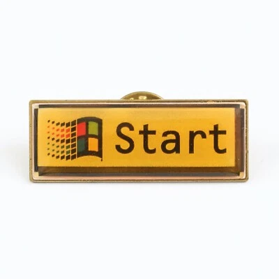 Vintage Microsoft Windows 95 Launch ‘Start Icon’ Computer Lapel Pin Badge *RARE* - Image 1 of 3