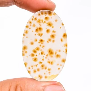 Piedra preciosa cabujón ovalado ágata dendrítica escénica natural 25x40x3 mm 34,05 CTS. BC-57 - Imagen 1 de 7
