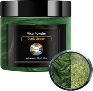 Dark Green Mica Powder, Natural Shimmer Mica Powder for Epoxy - Picture 1 of 12
