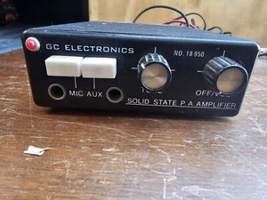 GC Electronics 12V Solid State Vintage PA Amplifier POWERS ON - Picture 1 of 7