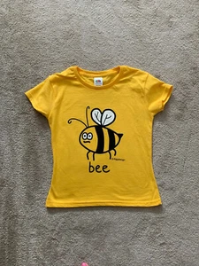 NUEVA camiseta ajustada BEE para niñas. Amarillo miel. Edad 3-4 años - Imagen 1 de 16